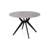 Eetkamertafels^Huisenthuis Eetkamertafel Jody Grijs Glans Rond 110 cm