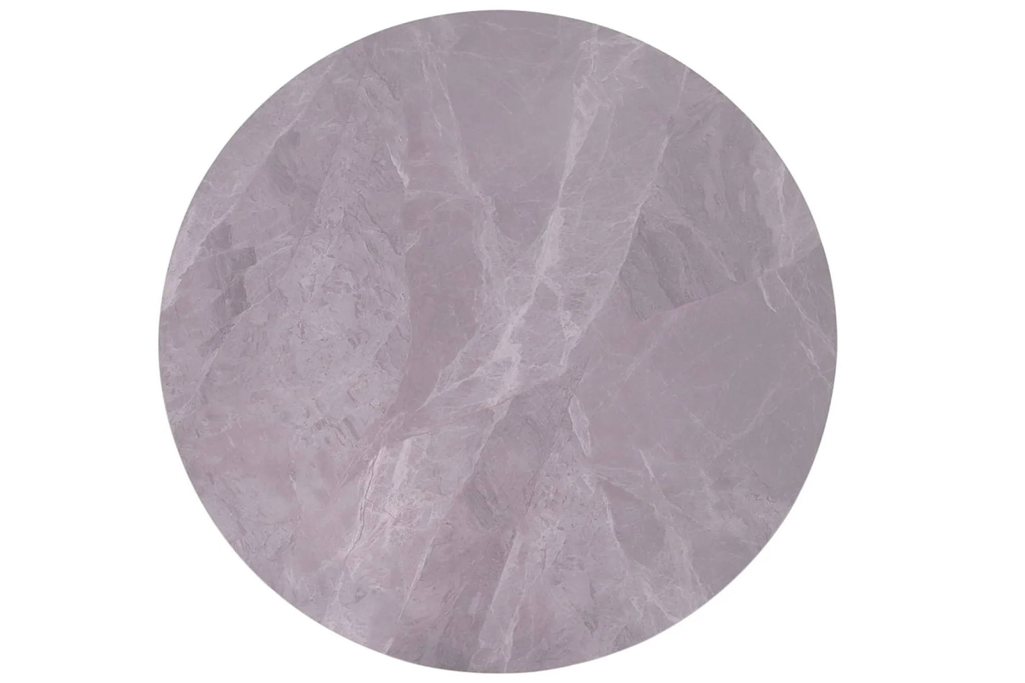 Eetkamertafels^Huisenthuis Eetkamertafel Jody Grijs Glans Rond 110 cm