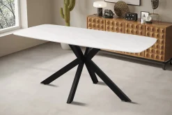 Eetkamertafels^Huisenthuis Eetkamertafel Jody 180 cm Wit