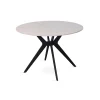 Eetkamertafels^Huisenthuis Eetkamertafel Jody Wit Glans Rond 110 cm