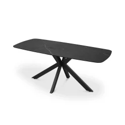 Eetkamertafels^Huisenthuis Eetkamertafel Jody 180 cm Zwart