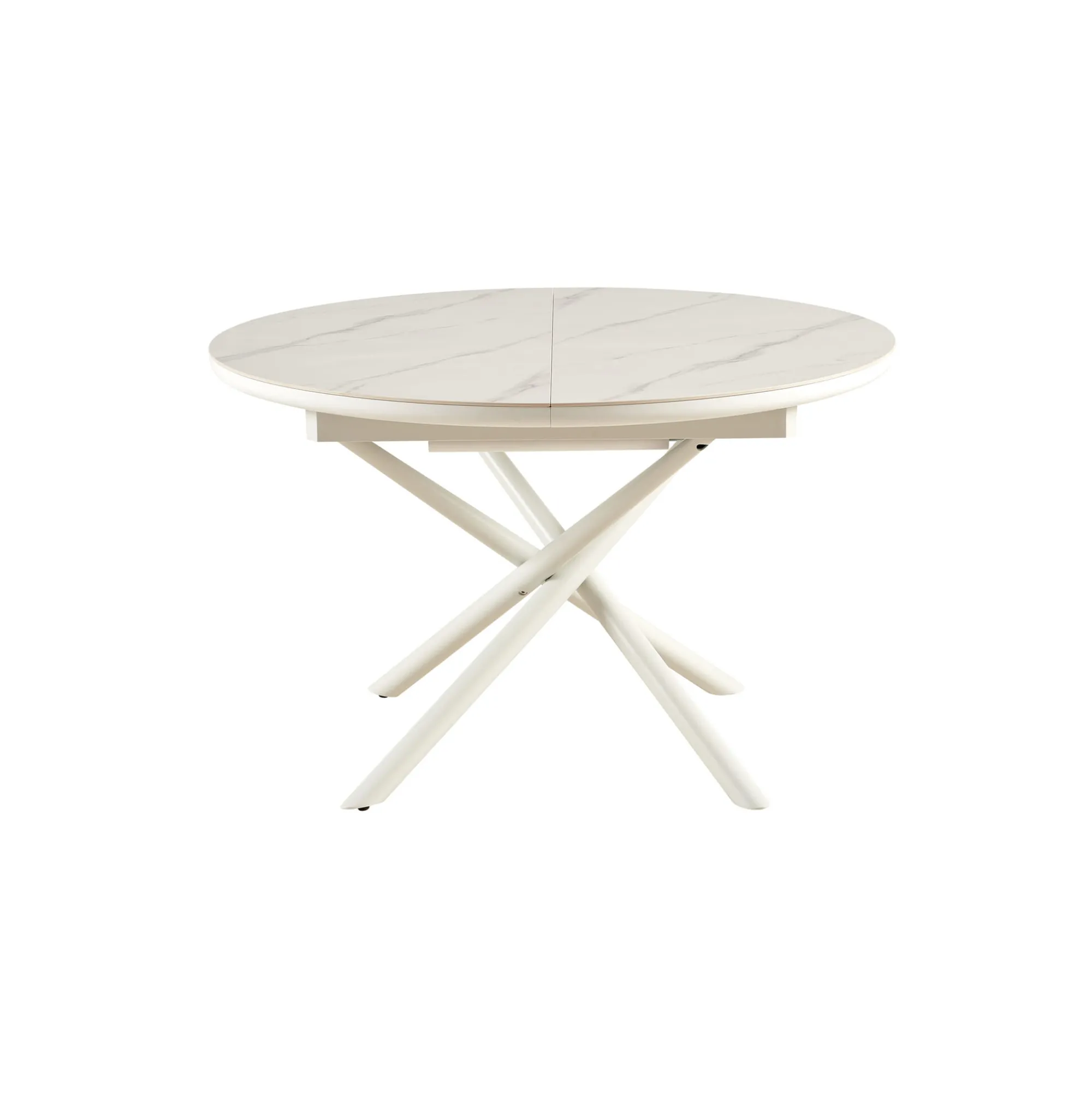 Eetkamertafels^Huisenthuis Eetkamertafel Koya 120 cm Wit
