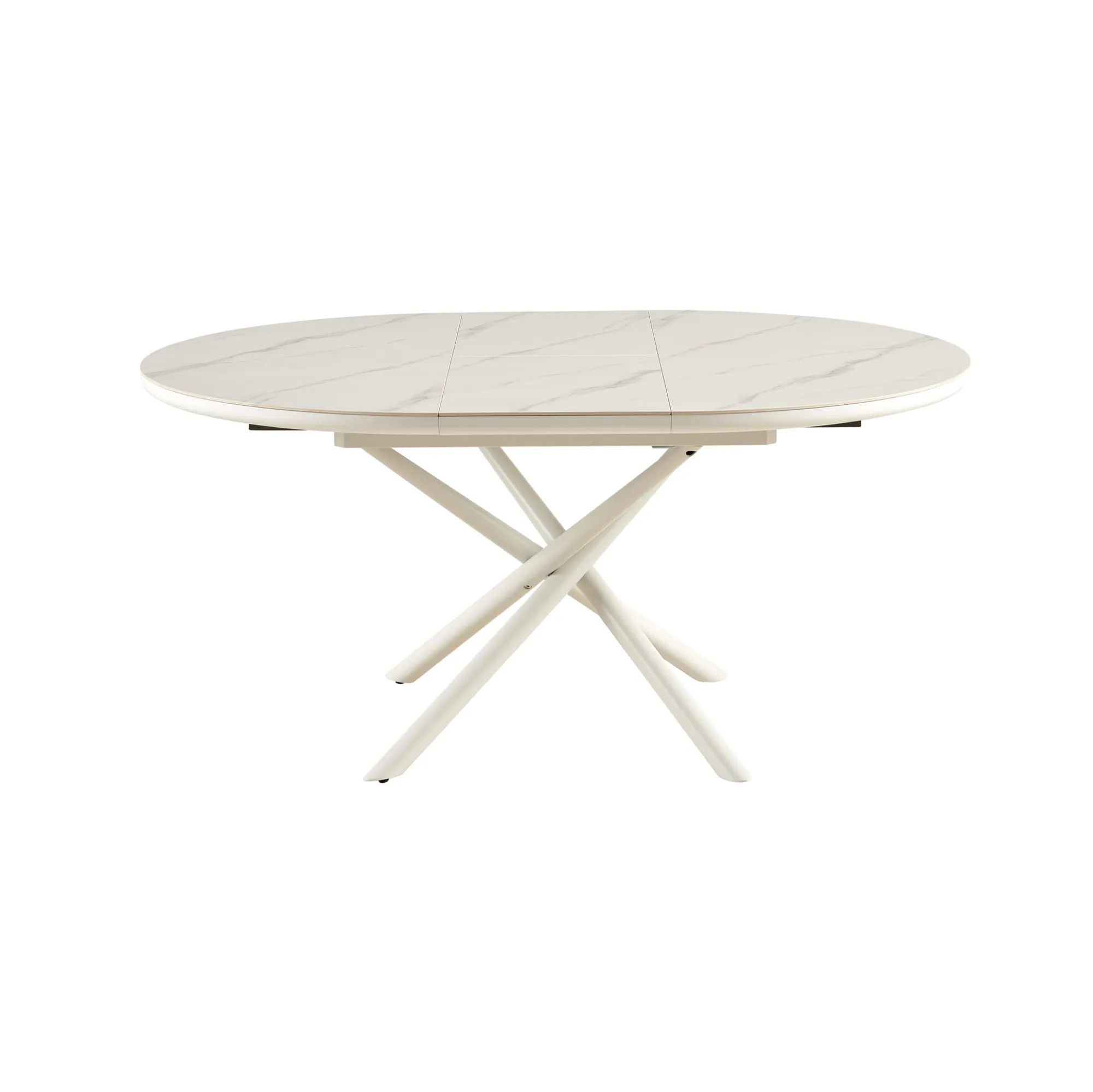 Eetkamertafels^Huisenthuis Eetkamertafel Koya 120 cm Wit