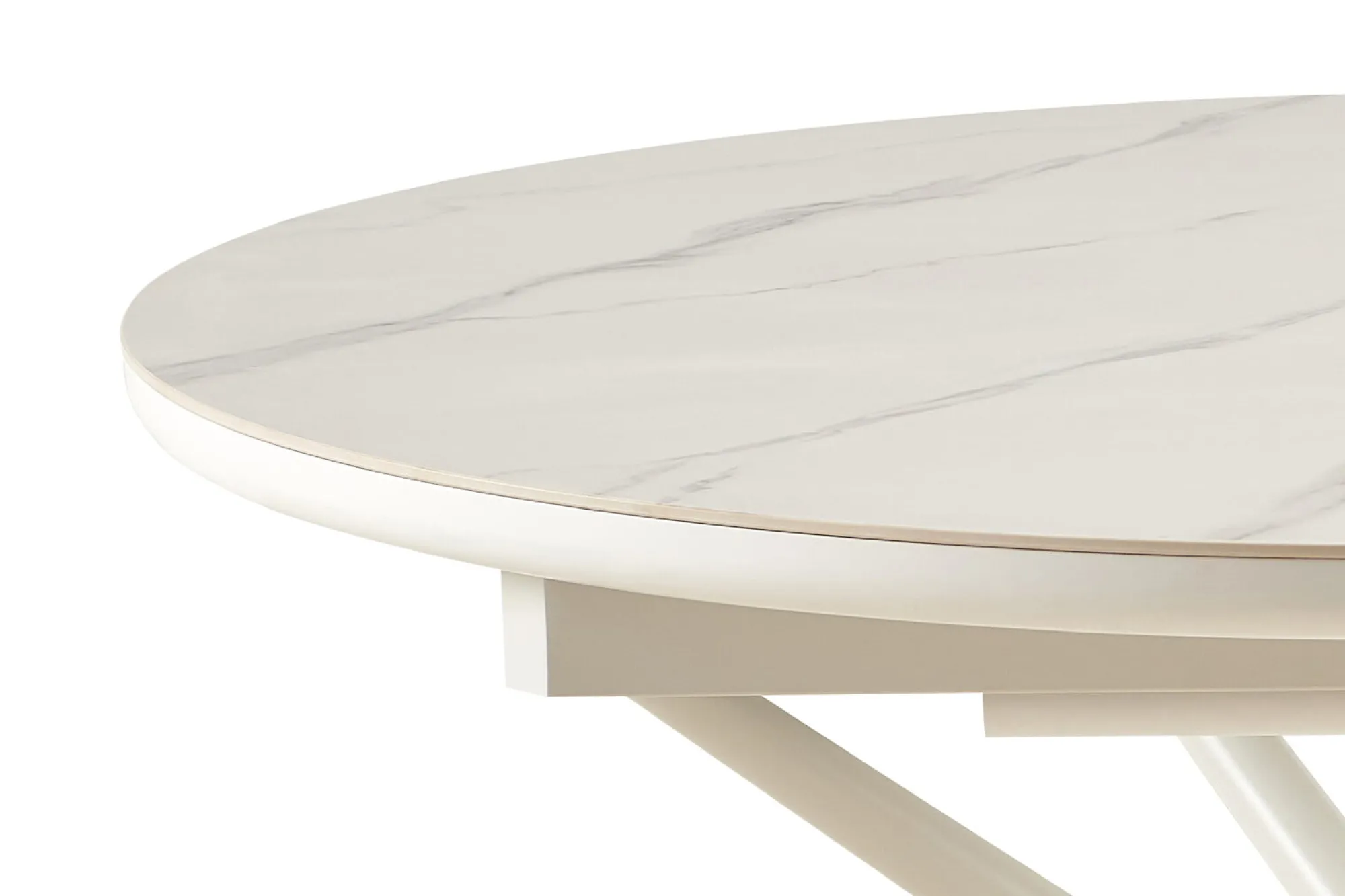 Eetkamertafels^Huisenthuis Eetkamertafel Koya 120 cm Wit
