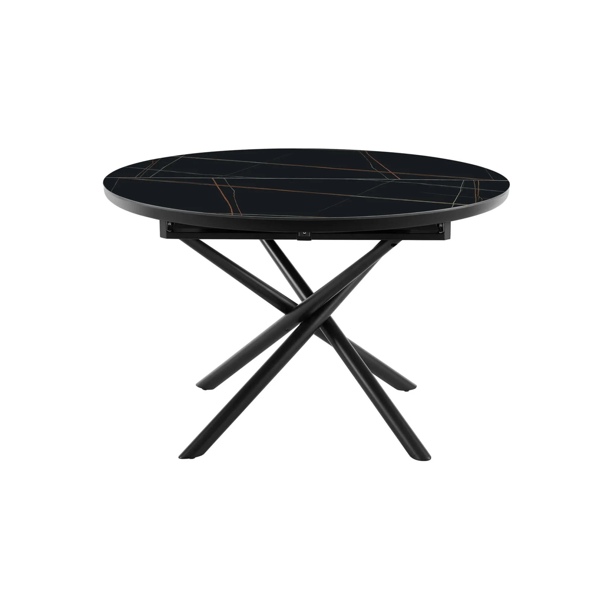 Eetkamertafels^Huisenthuis Eetkamertafel Koya 120 cm Zwart