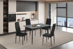 Eetkamertafels^Huisenthuis Eetkamertafel Maurice Grijs 120 cm
