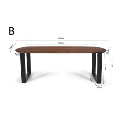 Eetkamertafels^Huisenthuis Eetkamertafel Monaco Ovaal 220 cm Bruin