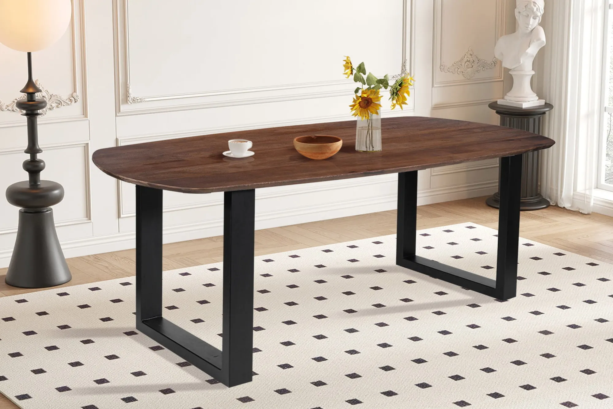 Eetkamertafels^Huisenthuis Eetkamertafel Monaco Ovaal 220 cm Bruin