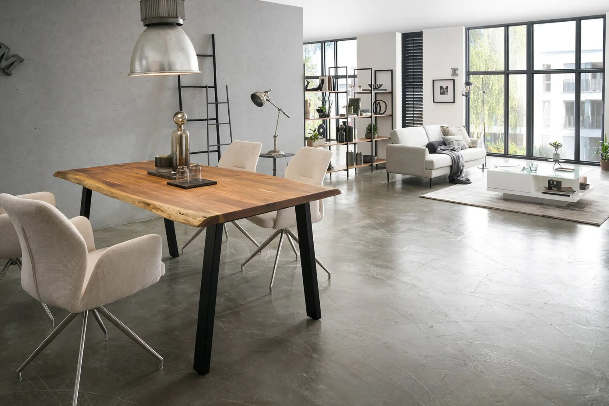 Eetkamertafels^Huisenthuis Eetkamertafel Thijmen Acacia 160x85cm
