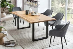 Eetkamertafels^Huisenthuis Eetkamertafel Zack Eiken 200x100cm