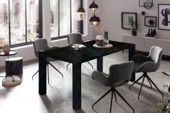 Eetkamertafels^Huisenthuis Eetkamertafel Zayn Zwart