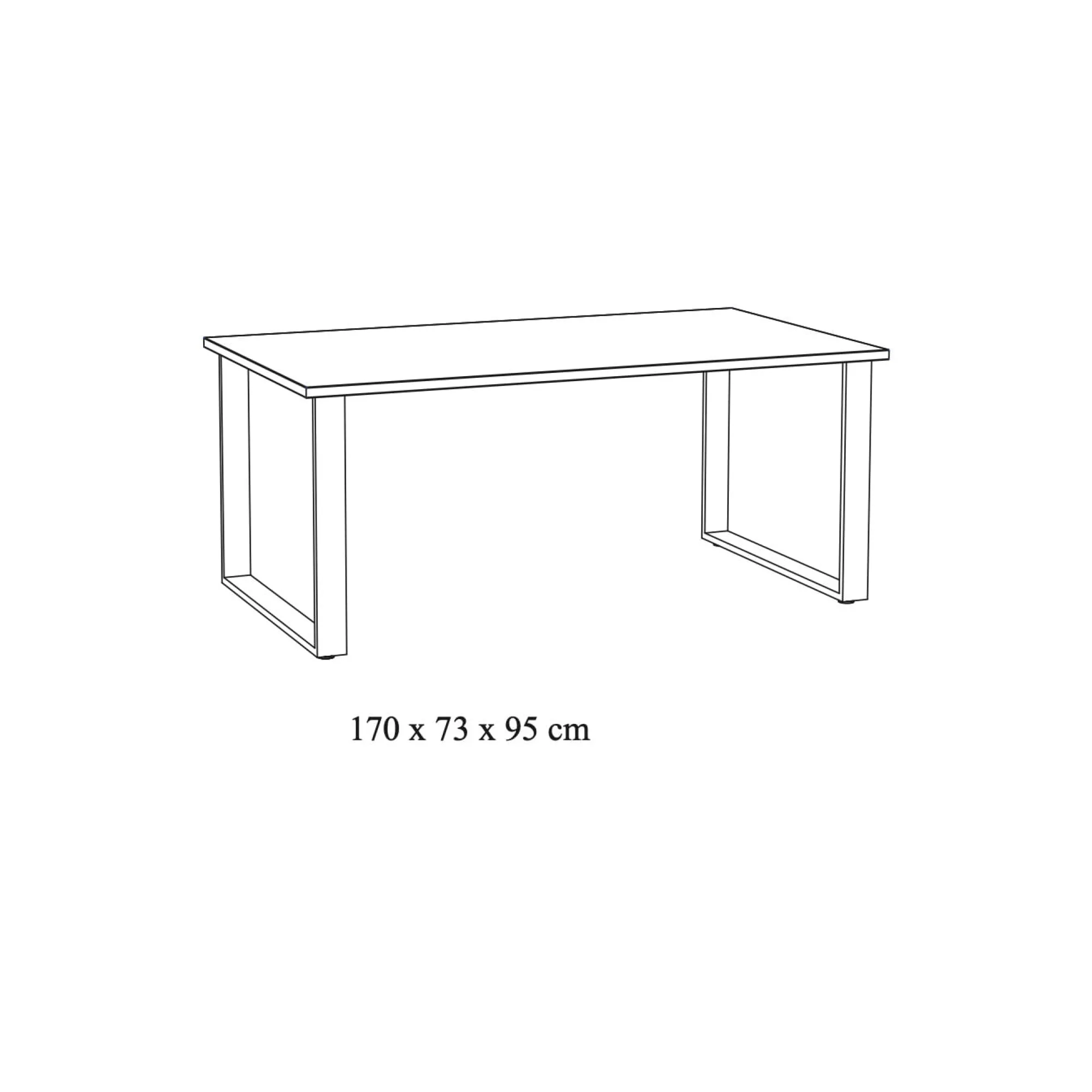 Eetkamertafels^Huisenthuis Eettafel 170cm Bolivia