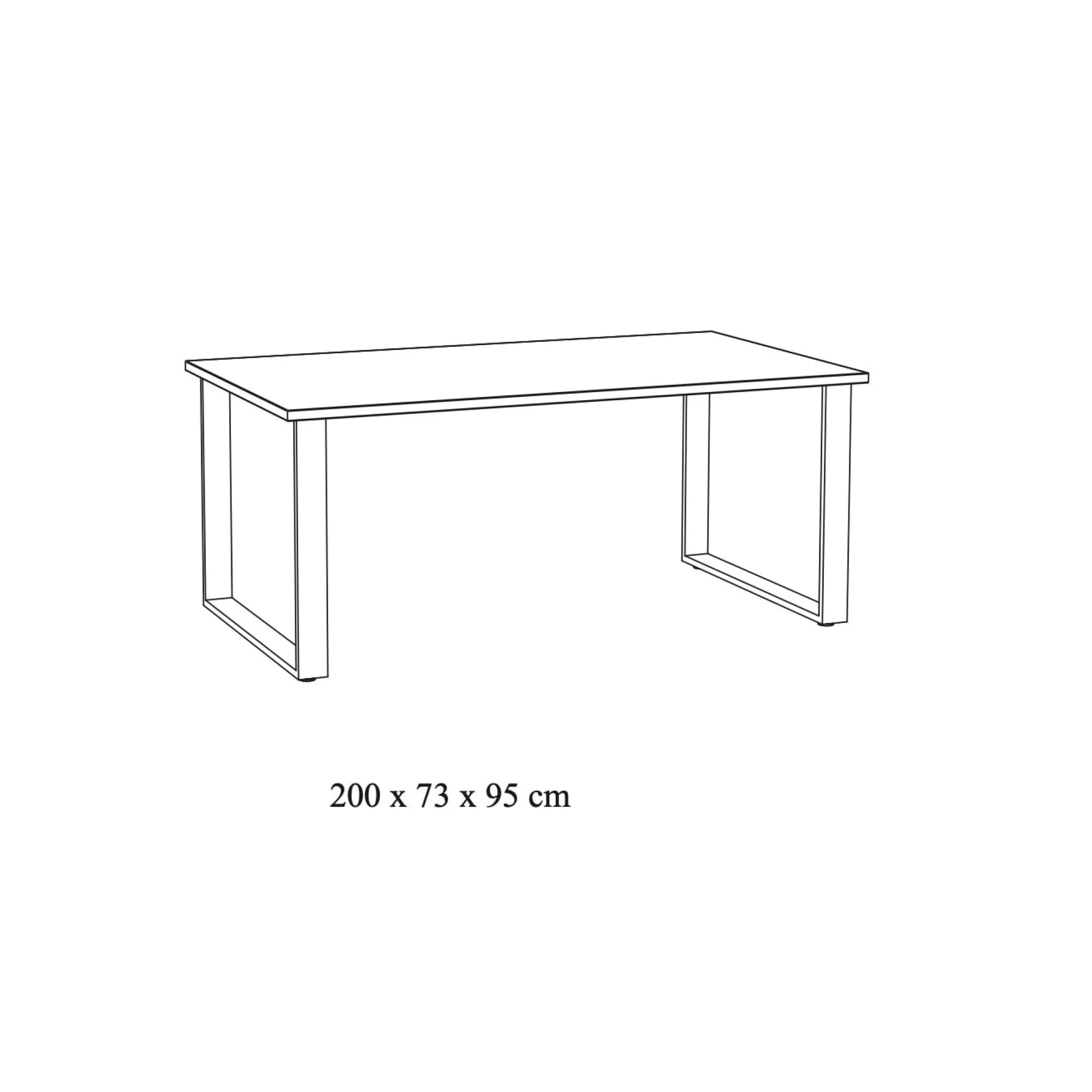 Eetkamertafels^Huisenthuis Eettafel 200cm Bolivia