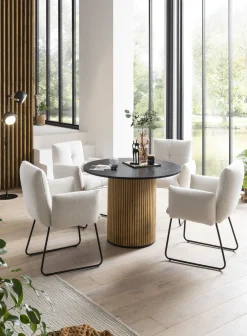 Eetkamertafels^Huisenthuis Eettafel Bowie Zwart Rond 120cm