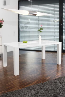Eetkamertafels^Huisenthuis Eettafel Lisboa Wit 160 cm