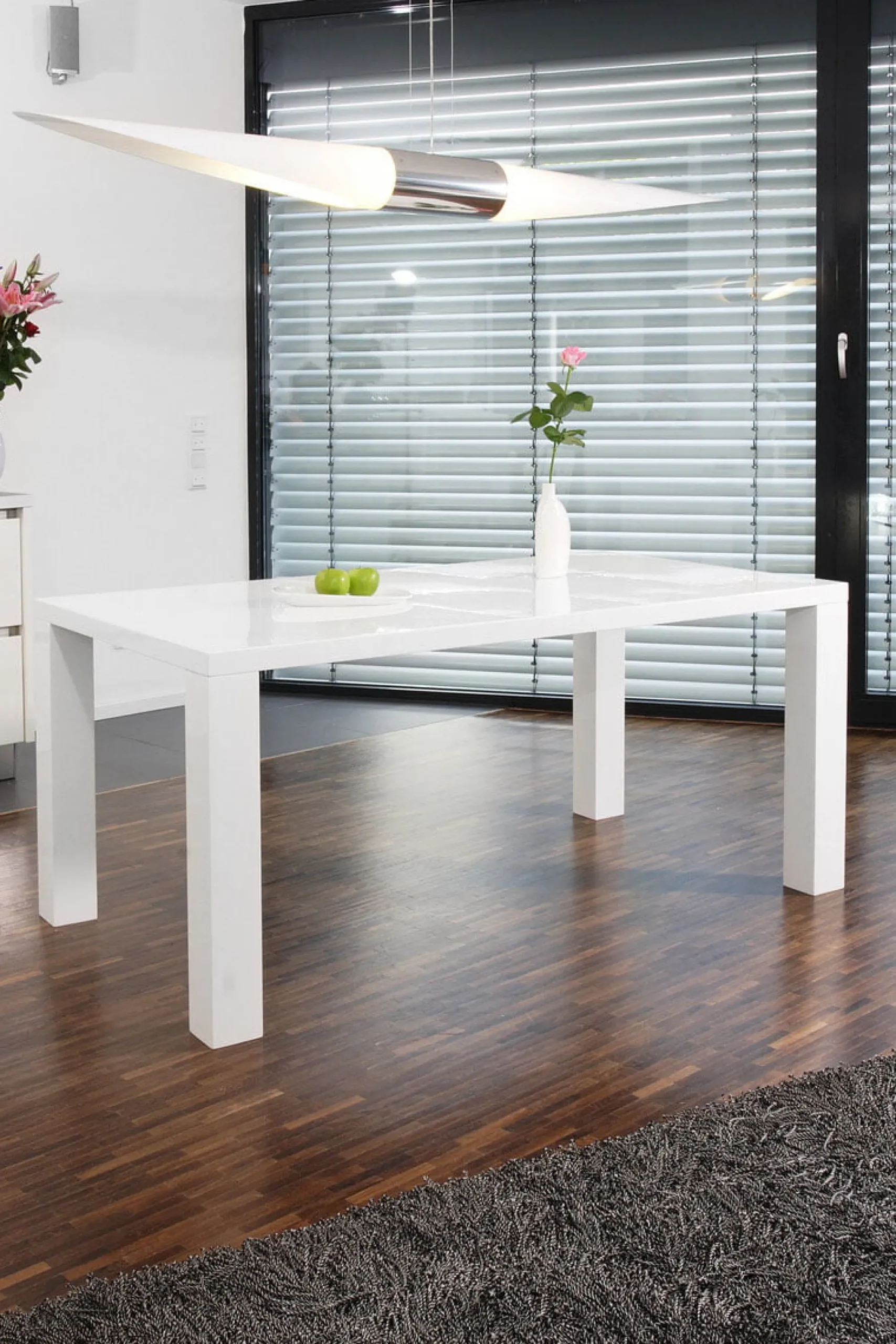 Eetkamertafels^Huisenthuis Eettafel Lisboa Wit 160 cm
