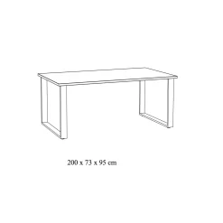 Eetkamertafels^Huisenthuis Eettafel 200cm Namibia