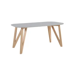 Eetkamertafels^Huisenthuis Eettafel Nikolaj Grijs 140 cm