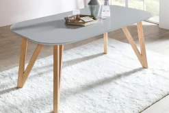 Eetkamertafels^Huisenthuis Eettafel Nikolaj Grijs 140 cm