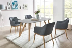 Eetkamertafels^Huisenthuis Eettafel Nikolaj Grijs 180 cm
