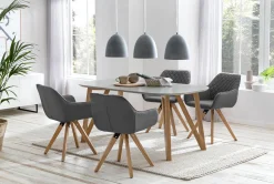 Eetkamertafels^Huisenthuis Eettafel Nikolaj Grijs 180 cm