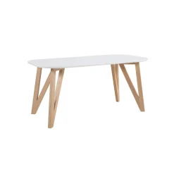 Eetkamertafels^Huisenthuis Eettafel Nikolaj Wit 140 cm