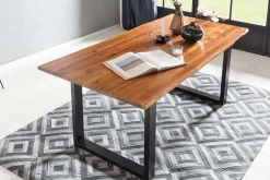 Eetkamertafels^Huisenthuis Eettafel Sven Acaciahout 140 cm