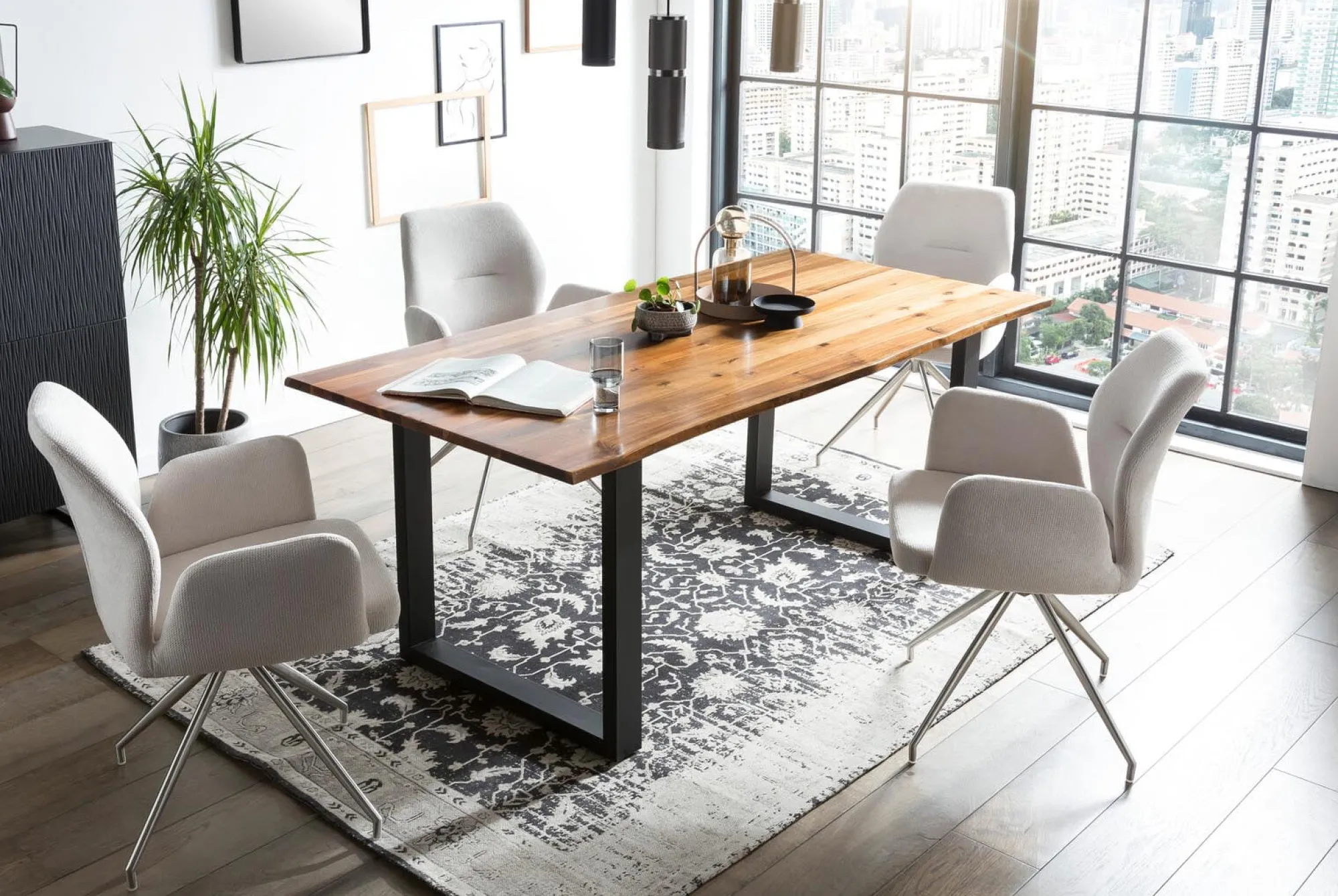 Eetkamertafels^Huisenthuis Eettafel Sven Acaciahout 200 cm