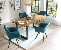 Eetkamertafels^Huisenthuis Eettafel Sven Acaciahout 200 cm