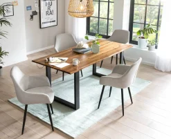 Eetkamertafels^Huisenthuis Eettafel Sven Acaciahout 120 cm