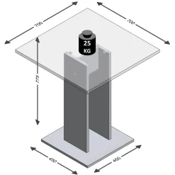 Eetkamertafels^Huisenthuis Eettafel Virgiana 70 cm Beton