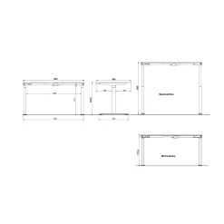 Bureaus^Huisenthuis Elektrisch zit-sta Bureau Galileo Kasjmier Wit 140 cm Kasjmier - Wit