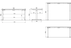 Bureaus^Huisenthuis Elektrisch zit-sta Bureau Galileo 160 cm Grafiet