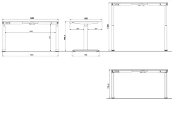 Bureaus^Huisenthuis Elektrisch zit-sta Bureau Galileo 140 cm Wit