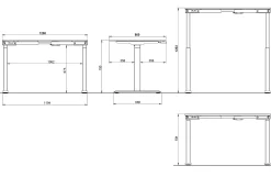 Bureaus^Huisenthuis Elektrisch zit-sta Bureau Galileo 120 cm Grafiet