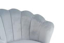 Fauteuils^Huisenthuis Fauteuil Chanelle Velvet 136 cm Lichtgrijs