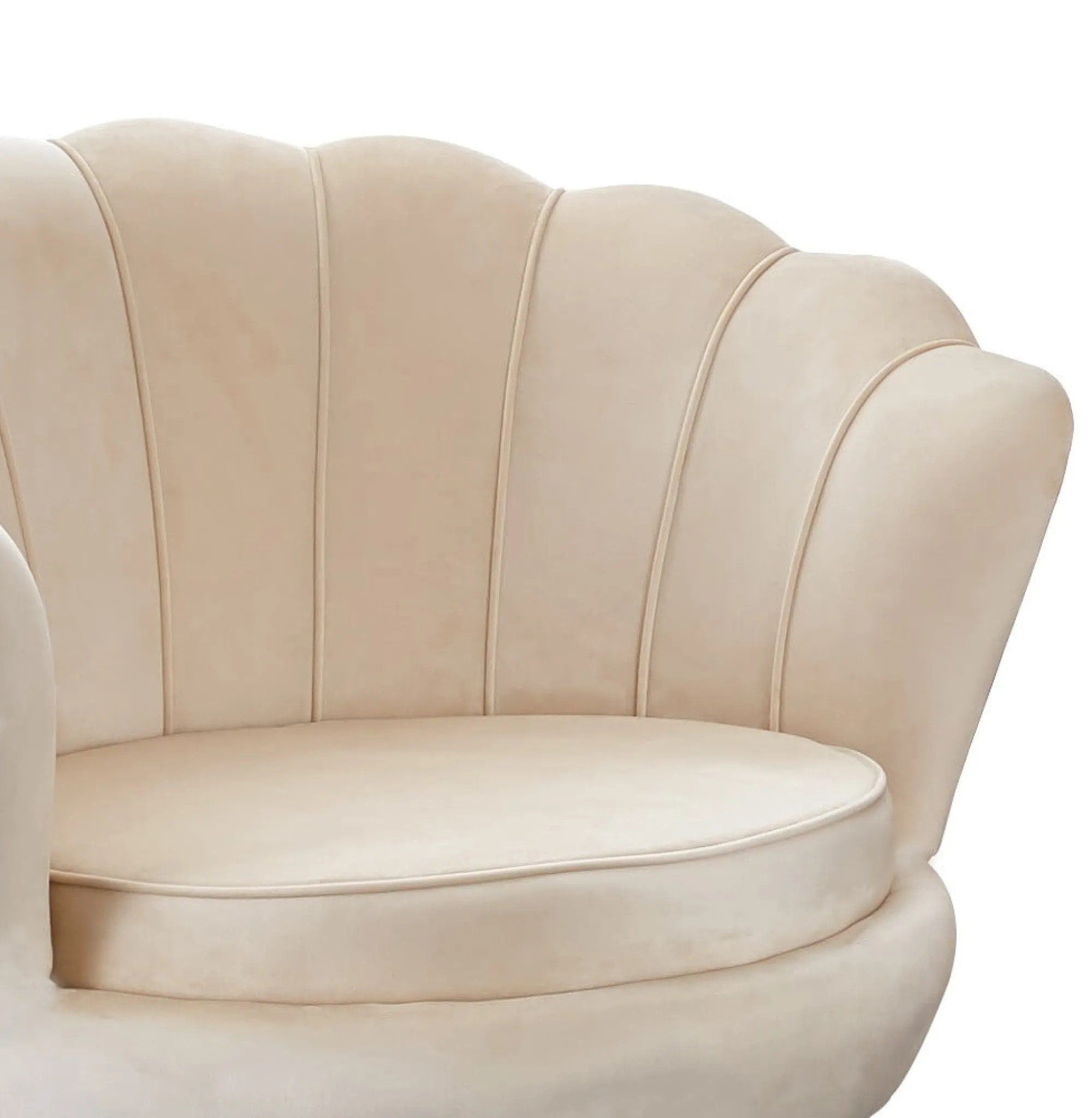 Fauteuils^Huisenthuis Fauteuil Chanelle Velvet 136 cm Beige