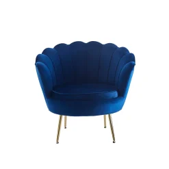 Fauteuils^Huisenthuis Fauteuil Chanelle Velvet Donkerblauw