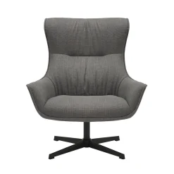Fauteuils^Huisenthuis Fauteuil Charlotte Grijs Grijs, Zwart