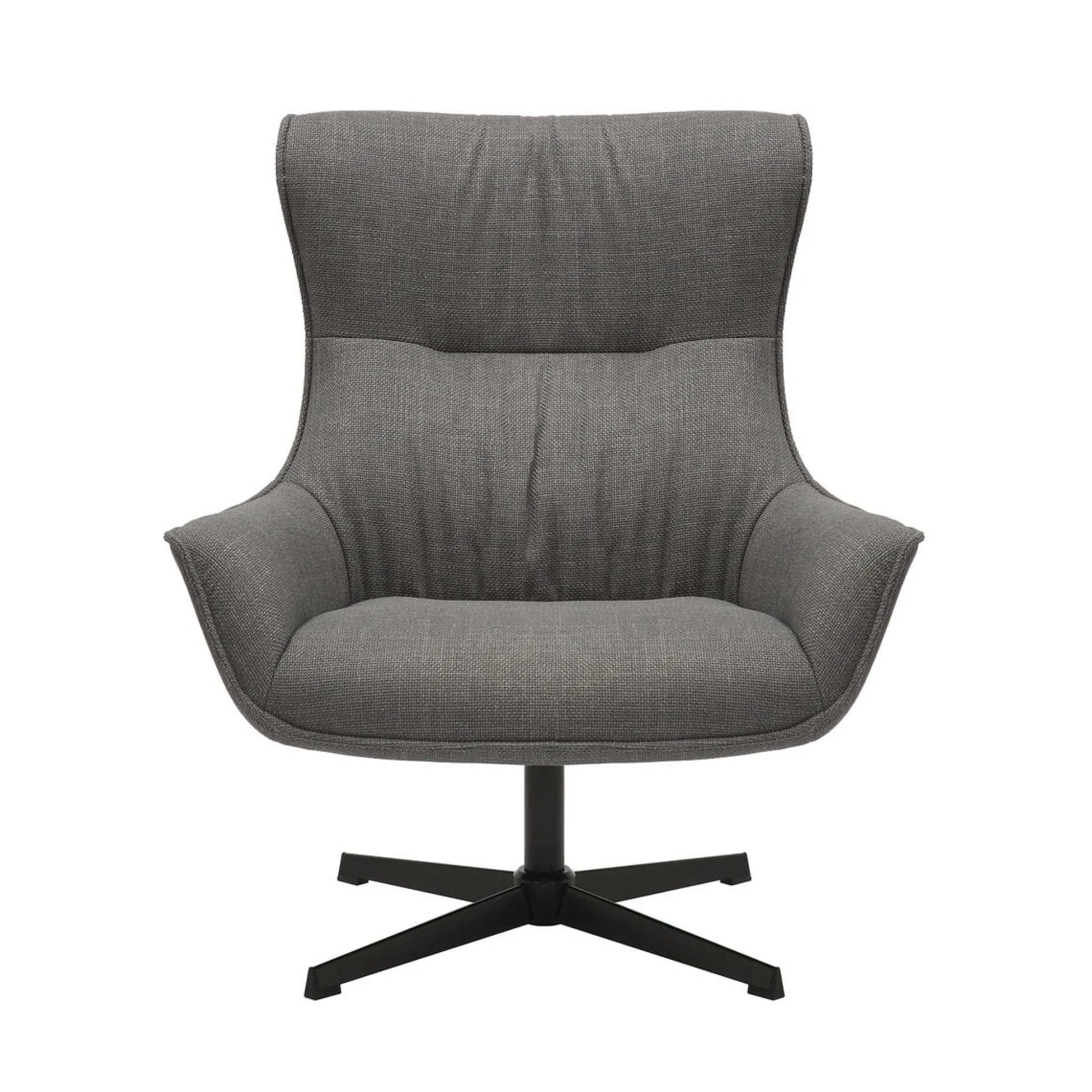 Fauteuils^Huisenthuis Fauteuil Charlotte Grijs Grijs, Zwart