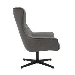 Fauteuils^Huisenthuis Fauteuil Charlotte Grijs Grijs, Zwart