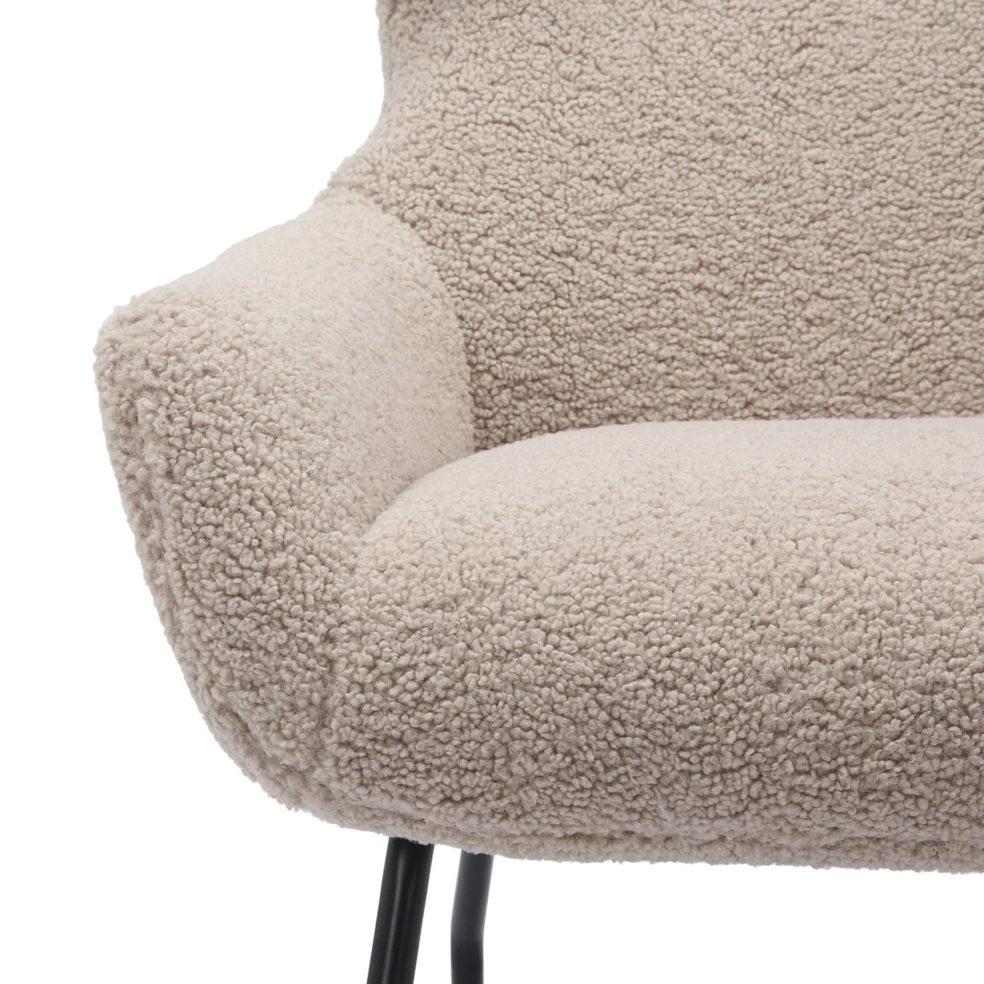 Fauteuils^Huisenthuis Fauteuil en poef Kaya Taupe