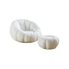 Fauteuils^Huisenthuis Fauteuil en poef Rosie Wit