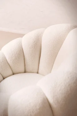 Fauteuils^Huisenthuis Fauteuil en poef Rosie Wit