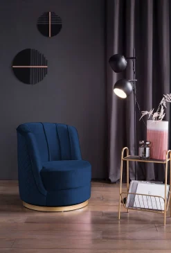 Fauteuils^Huisenthuis Fauteuil Feline Donkerblauw