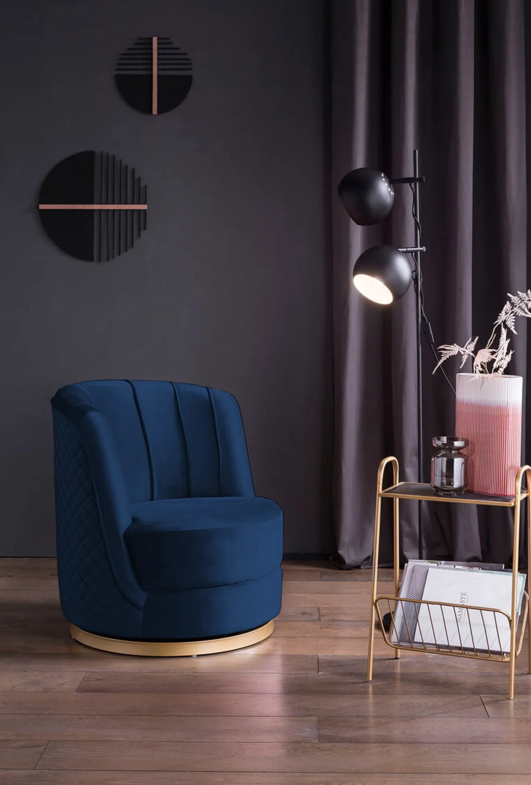 Fauteuils^Huisenthuis Fauteuil Feline Donkerblauw
