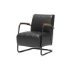 Fauteuils^Huisenthuis Fauteuil Ilias Zwart Kunstleder