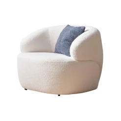 Fauteuils|Banken^Huisenthuis Fauteuil Pien Wit Bouclé