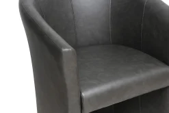 Fauteuils^Huisenthuis Fauteuil Steven Kunstleer – Vintage Donkergrijs