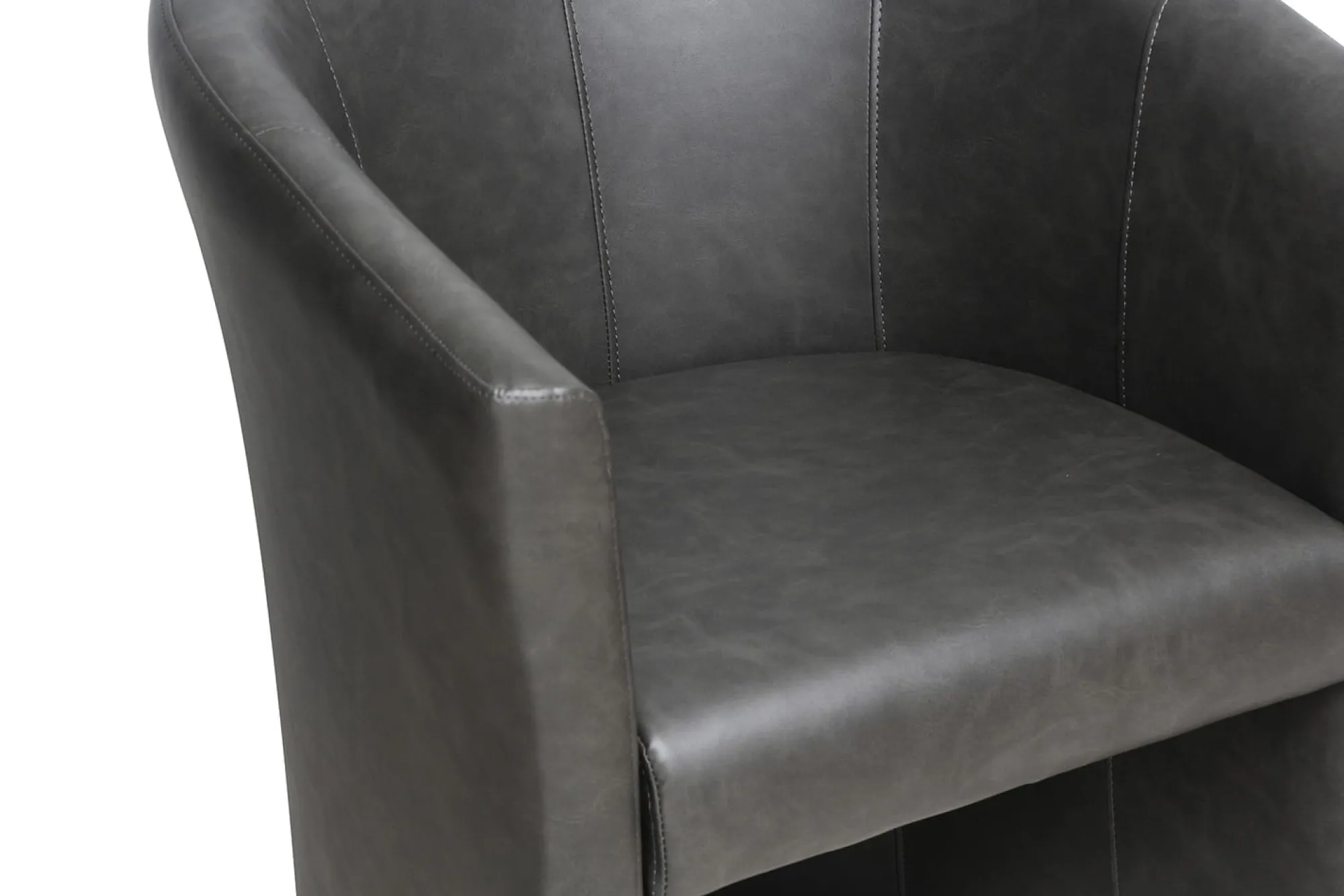 Fauteuils^Huisenthuis Fauteuil Steven Kunstleer – Vintage Donkergrijs